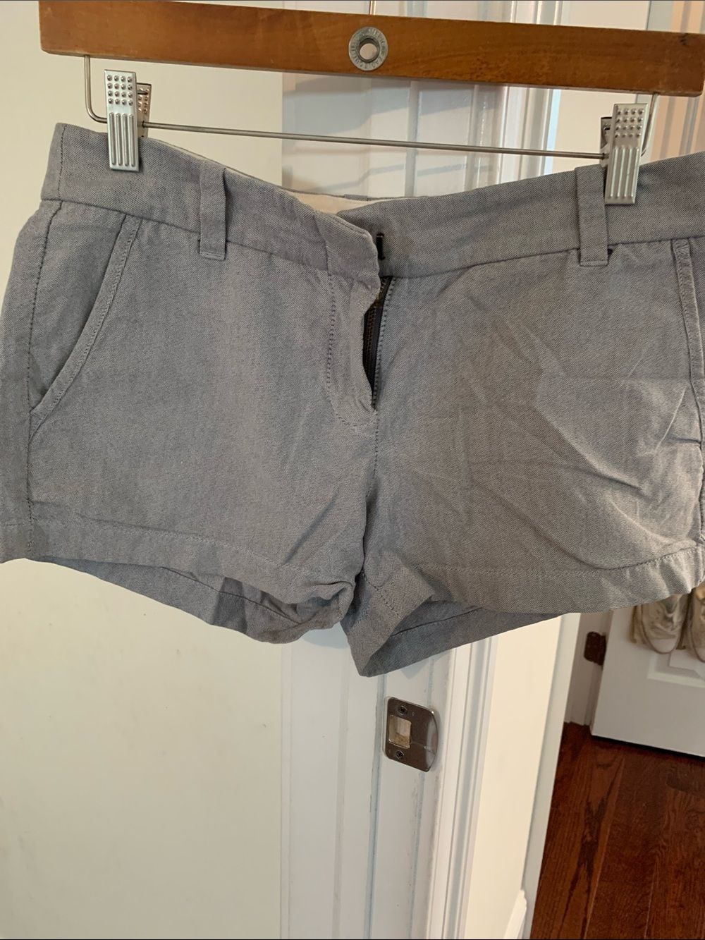 J. Crew Light Gray High-Rise Tailored Shorts